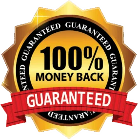 100% money back guarantee badge