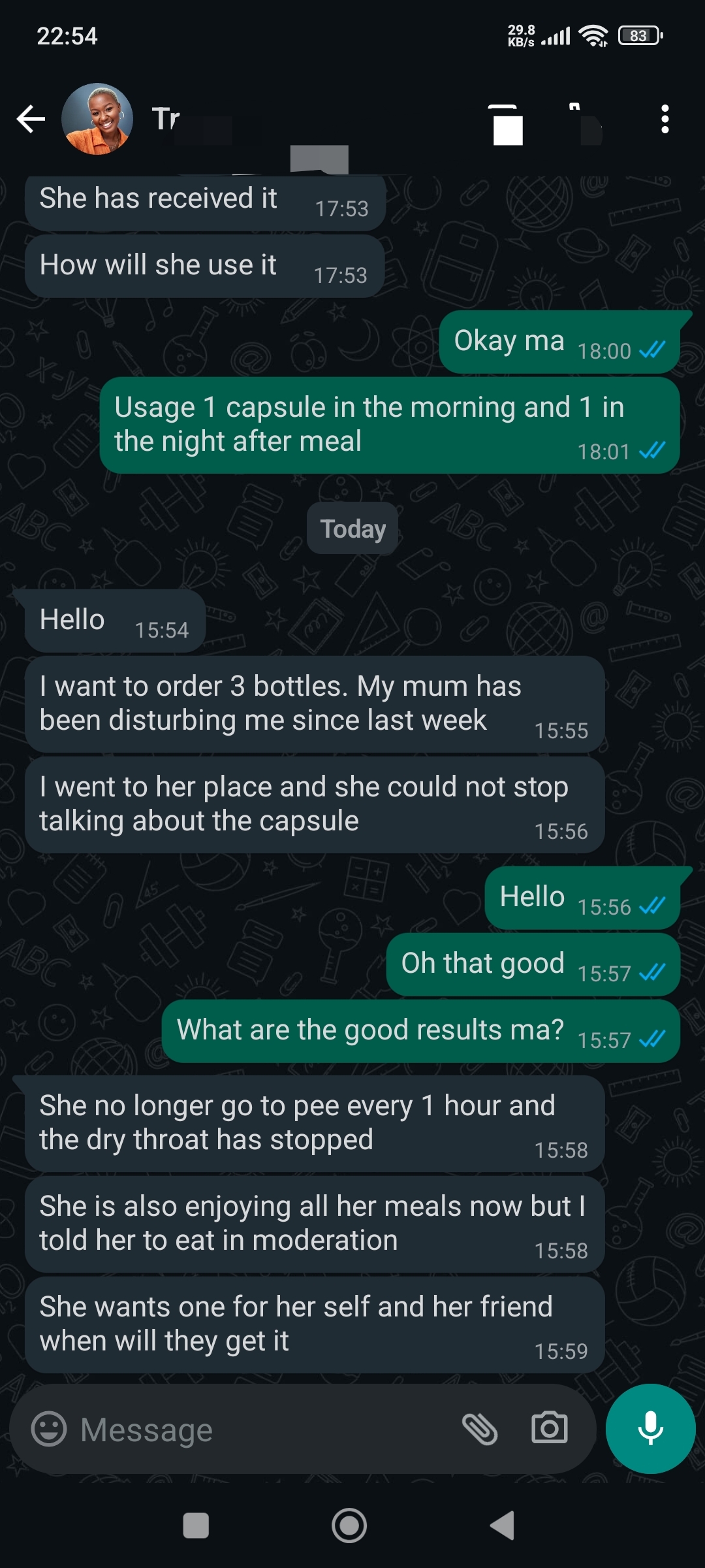Customer testimonial 1