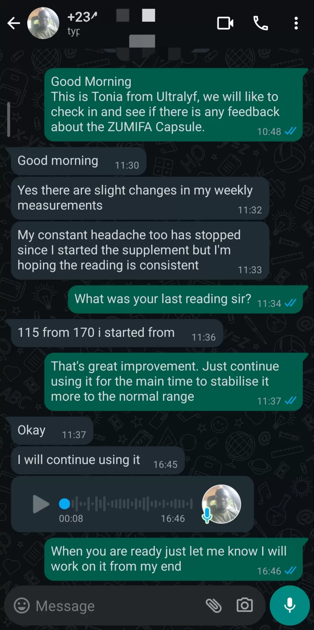 WhatsApp testimonial 3